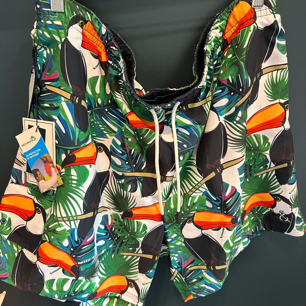 Paisley & Gray - Gilligan Swim Trunks - Tropical Toucan